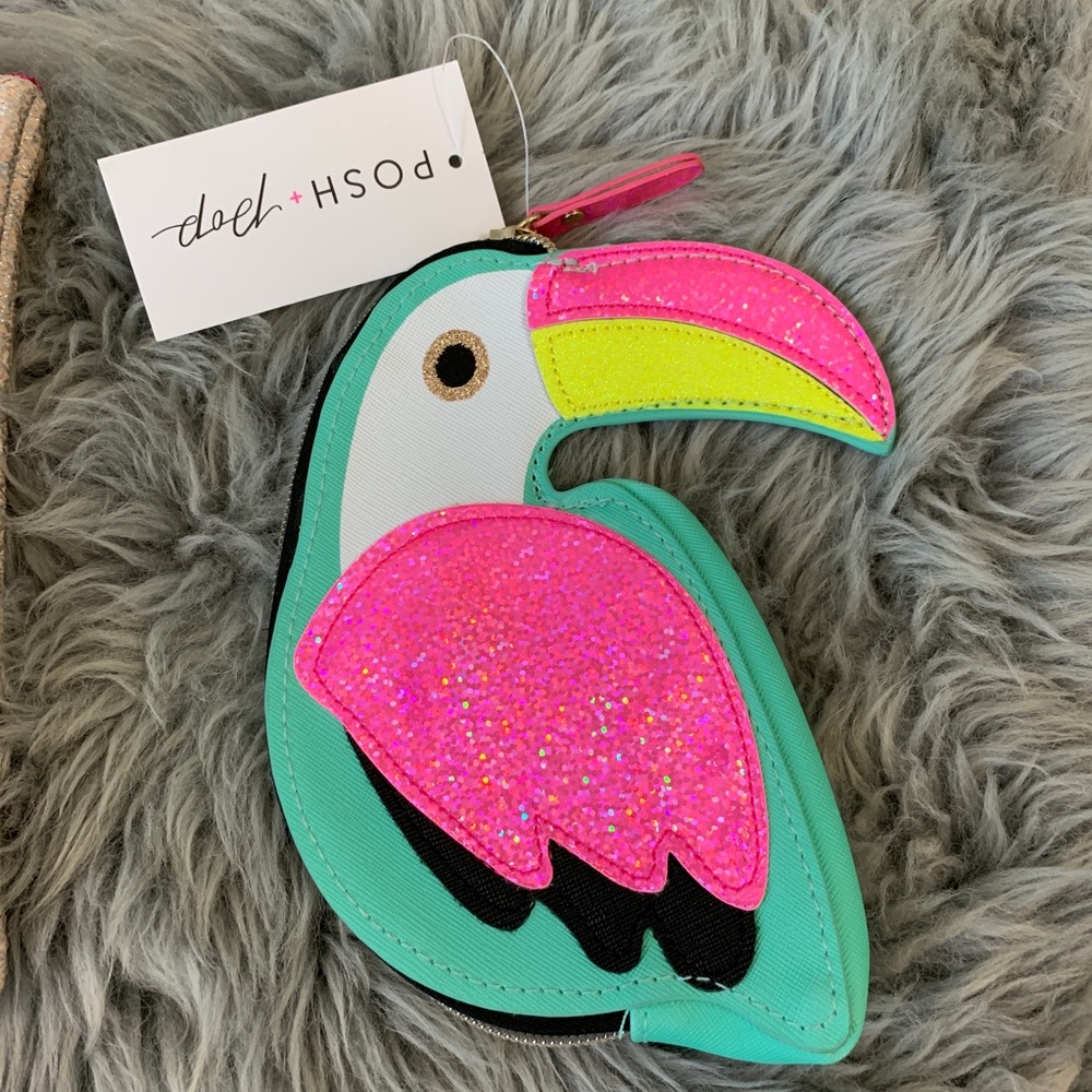 Toucan Glasses Case & Coin Pouch Set NWT - Picture 2 of 8
